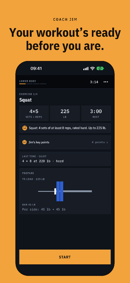 Exercise briefing, workout ready